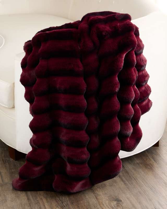 Faux Chinchilla Throw, 60" x 72"